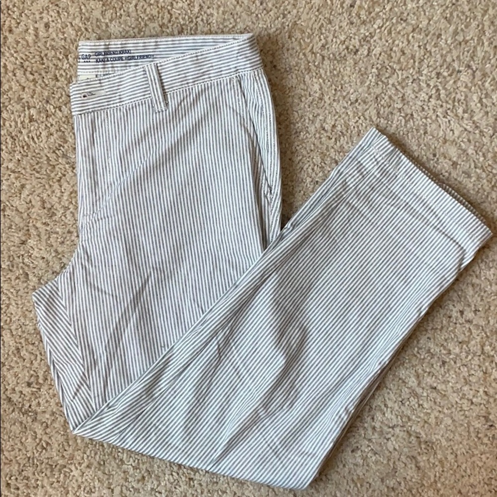 Striped Girlfriend Khakis by Gap